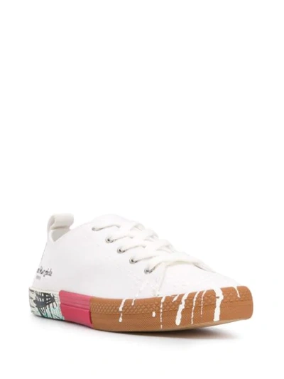 Shop Maison Margiela Spliced Low-top Sneakers In White