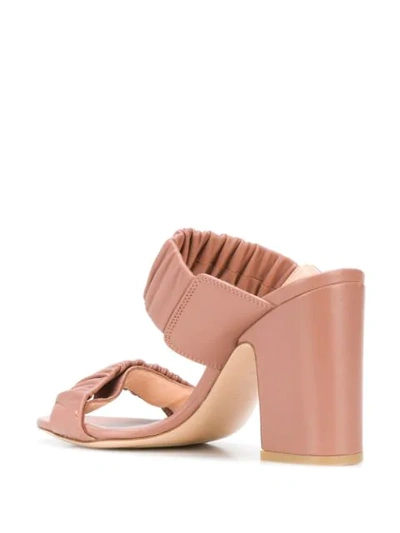 Shop Agl Attilio Giusti Leombruni Ruffle Block-heel Sandals In Pink