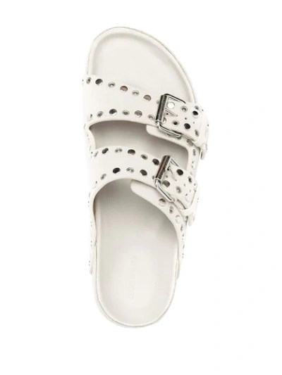 Shop Isabel Marant Lennyo Studded Sandals In Neutrals
