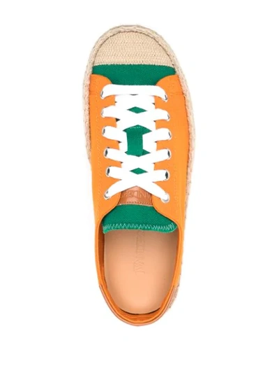 Shop Jw Anderson Colour-block Espadrille Sneakers In Orange