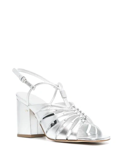 Shop Laurence Dacade 100 Mm Burna Sandals In Silver