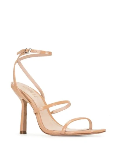 Shop Schutz S-nita Square-toe Sandals In Brown