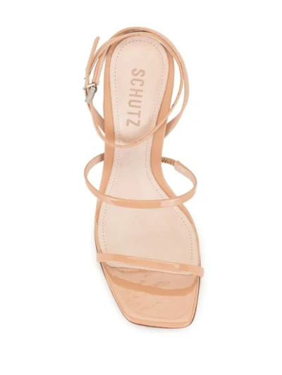 Shop Schutz S-nita Square-toe Sandals In Brown