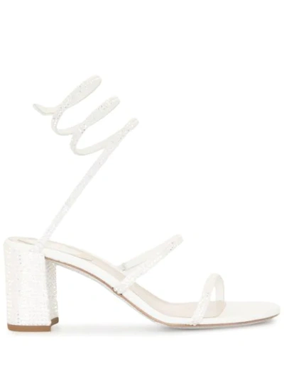 Shop René Caovilla Cloe High-heel Sandals In White