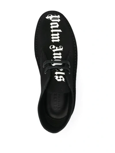 Shop Palm Angels X Clarks Logo Desert Boots In Black