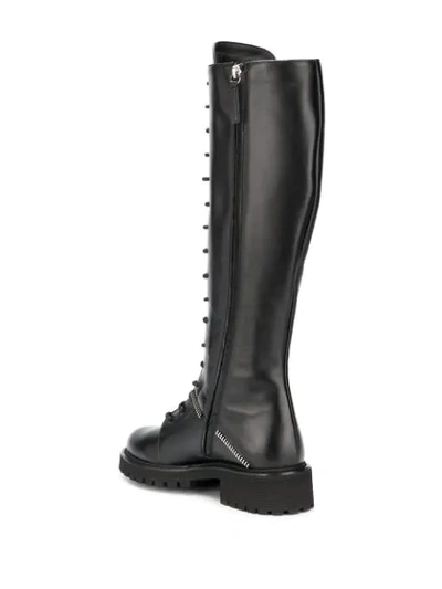 lace-up knee-high boots 