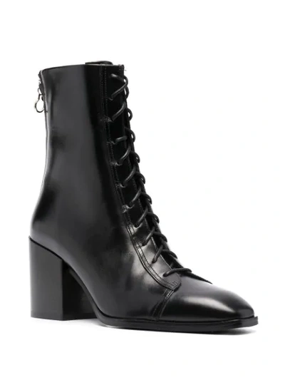 Shop Aeyde Heeled Lace-up Boots In Black