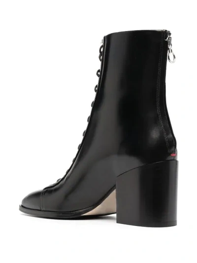 Shop Aeyde Heeled Lace-up Boots In Black