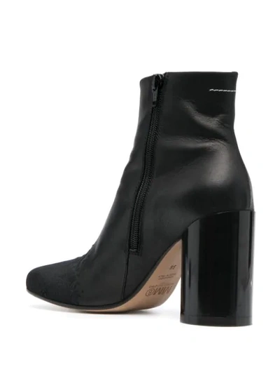 Shop Mm6 Maison Margiela Cylindrical Heel 90mm Ankle Boots In Black