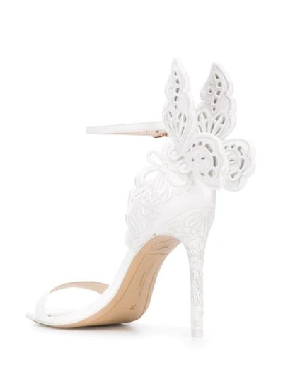 Shop Sophia Webster Evangeline 100mm Sandals In White