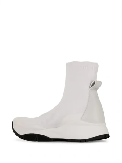 Shop Jimmy Choo Raine Sock Sneakers In White