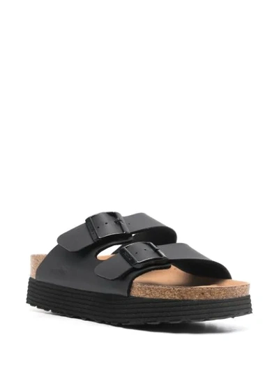 Birkenstock Black Papillio Birko-flor Narrow Arizona Platform Sandals |  ModeSens