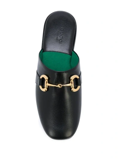 Shop Gucci Pericle Horsebit Slippers In Black