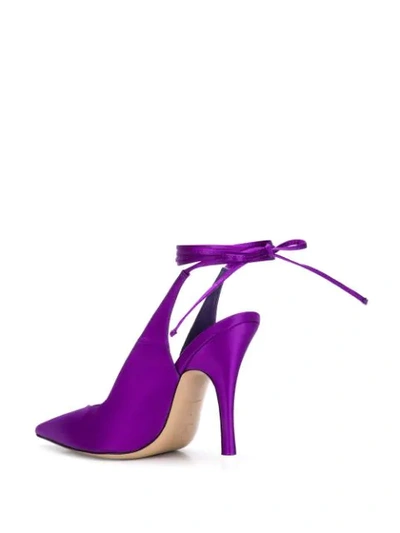 Shop Attico Ankle Tie Fastening Pumps In Purple