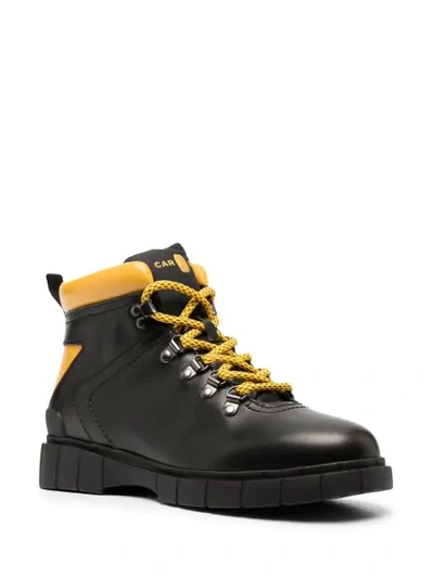 Car Shoe Colour-block Ankle Boots In Black