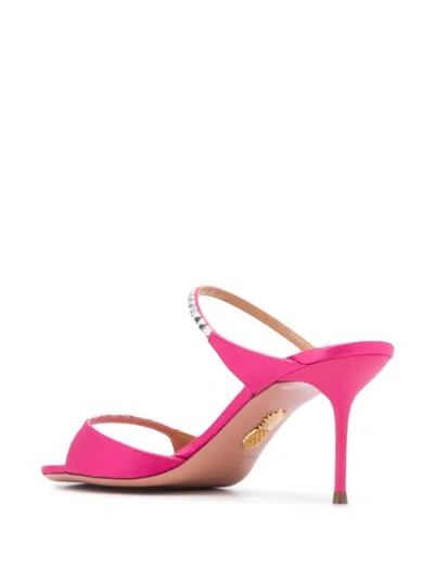 Shop Aquazzura Diamante 75mm Sandals In Pink