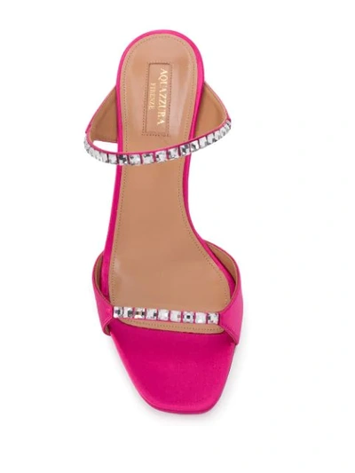 Shop Aquazzura Diamante 75mm Sandals In Pink