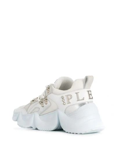 Shop Philipp Plein Chunky Runner Sneakers In White