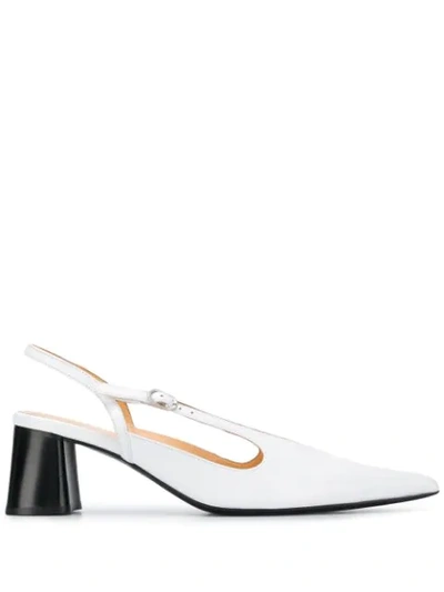 Shop Ellery Diego 70mm Slingback Pumps In White