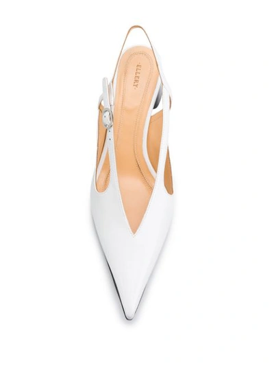 Shop Ellery Diego 70mm Slingback Pumps In White