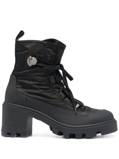 Shop Moncler Cheryne Lace-up Boots In Black