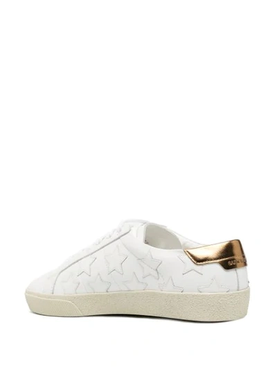 Shop Saint Laurent Star Patch Sneakers In White