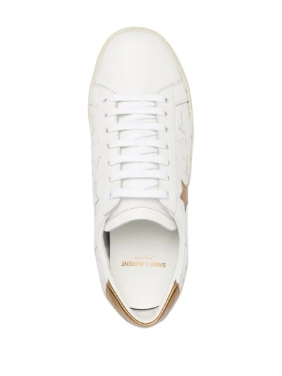 Shop Saint Laurent Star Patch Sneakers In White