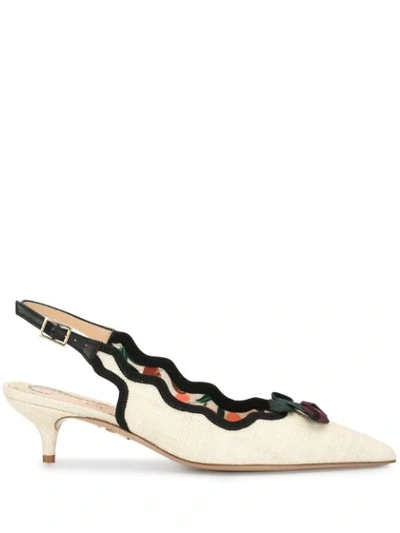 Shop Charlotte Olympia Bow-detail 50mm Pumps In White