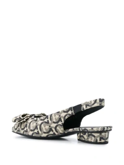 Ferragamo Vara Gancio Print Pumps In Neutrals