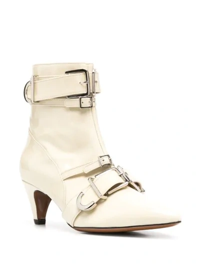 Shop Alexa Chung Multi-buckle Ankle Boots In Neutrals