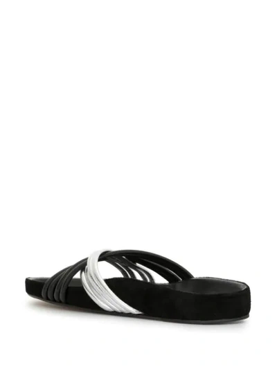 Shop Isabel Marant Crisscross Leather Sandals In Black