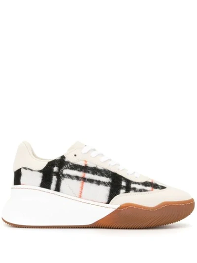 Shop Stella Mccartney Check Platform Sneakers In Multicolour