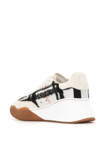 Shop Stella Mccartney Check Platform Sneakers In Multicolour