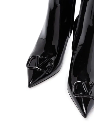 Shop Valentino Vlogo 80mm Ankle Boots In Black