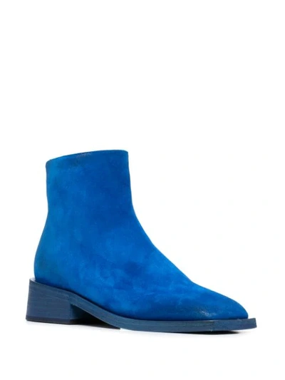 Shop Marsèll Square Toe Boots In Blue