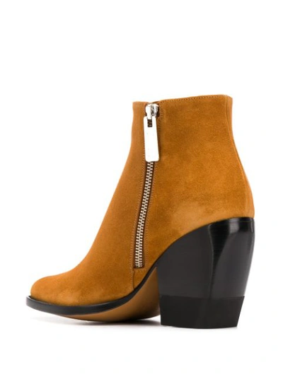 Shop Chloé Pointed Toe 105mm Ankle Boots In Brown