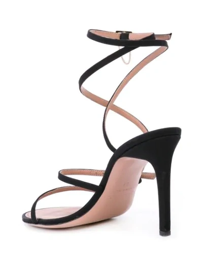 Shop Oscar De La Renta Ruby Asymmetric 90mm Sandals In Black