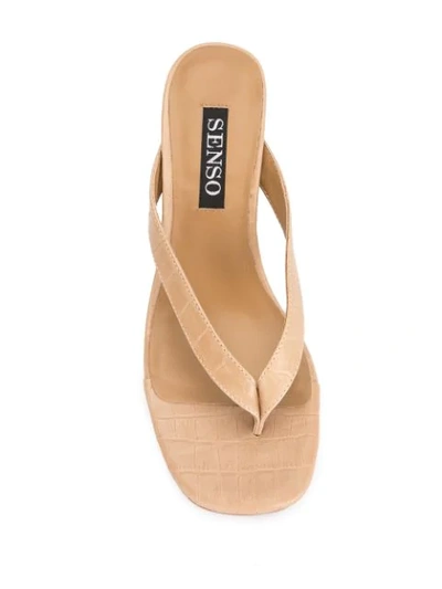 Shop Senso Thong Strap Sandals In Neutrals