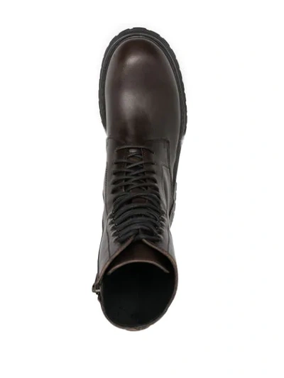 Shop Ann Demeulemeester Leather Lace-up Boots In Black