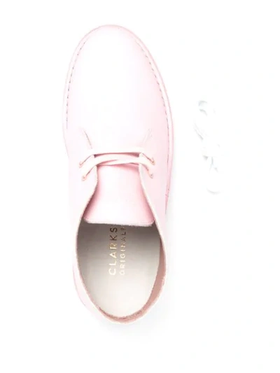 Shop Clarks Originals Ankle Lace-up Boots In Pink