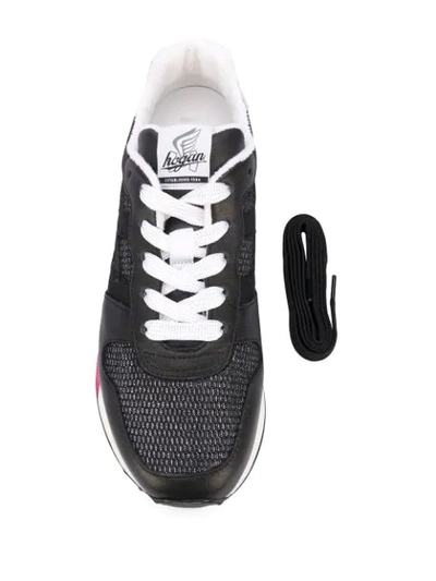 Shop Hogan H383 Low-top Sneakers In Black