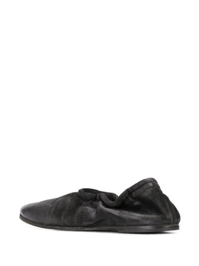 Shop Marsèll Crumpled Ballerina Shoes In Black