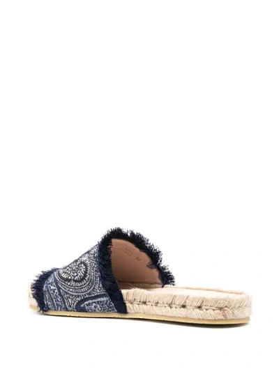 Etro Paisley Open-toe Sandals In Blue