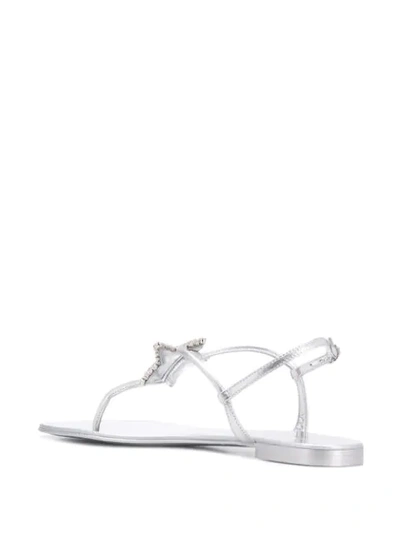 Shop Giuseppe Zanotti Star Embellished Sandals In Silver