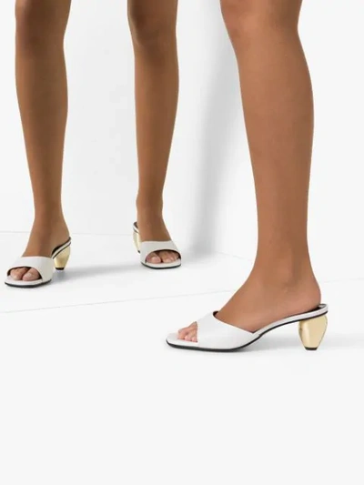 Shop Yuul Yie June 60mm Block Heel Sandals In White