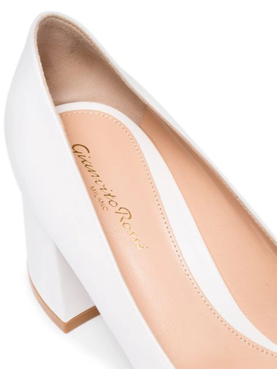 Shop Gianvito Rossi 60mm Buckled Leather Pumps In White