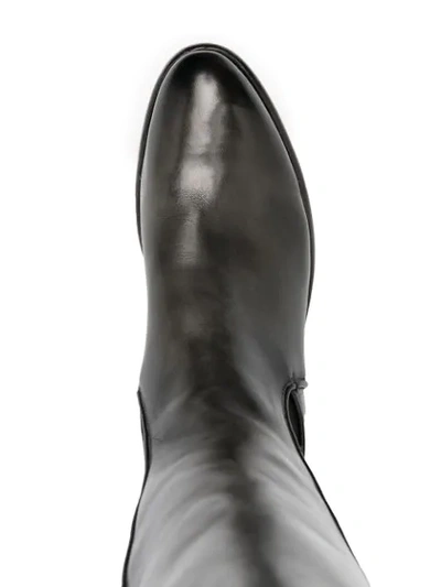Shop Silvano Sassetti Leather Riding Boots In Black