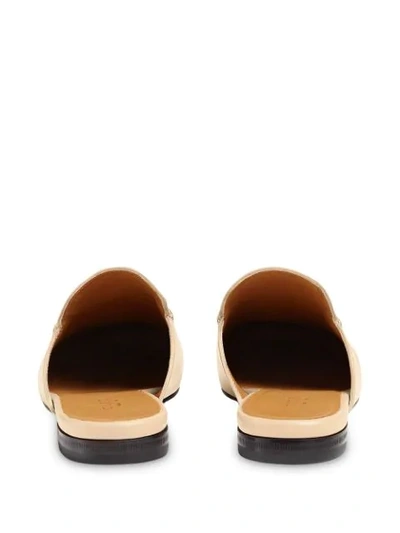 Shop Gucci Princetown Leather Slippers In Black