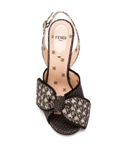 Shop Fendi Ffredom Slingback Sandals In Brown