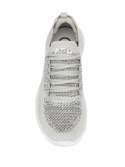 Shop Apl Athletic Propulsion Labs Low-top Lace-up Trainers In Grey